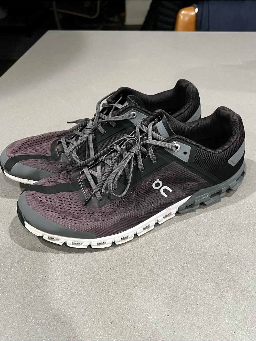 On Running Men’s Athletic Sneakers in Dark Gray and Black